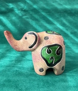 Elefante pietra ollare - animali pietra ollare da collezione