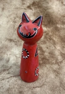 Gatto Rosso Pietra Ollare - creazioni artigianali in pietra ollare