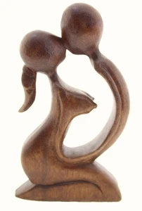 Statue scolpite in legno 15 cm - Arredo ornamento