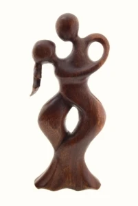 Statuine ballerini in legno esotico – Arte romantica 25 cm
