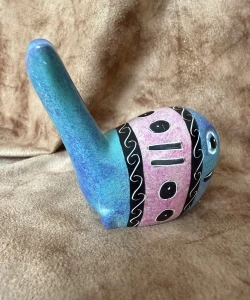 Piccola Balena in Pietra Saponaria – Scultura Artigianale, Pezzo Unico