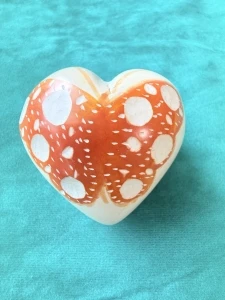 Pietra Ollare - collezione cuori scolpiti e dipinti a mano